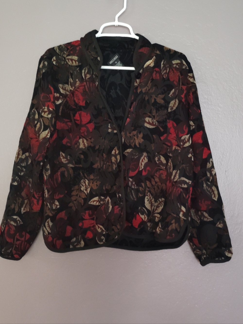 Multiples Floral Cardigan Sweater Button Up Size M